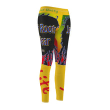 Load image into Gallery viewer, Jah Roots Wear - Women's Cut & Sew Casual Leggings (Yellow)