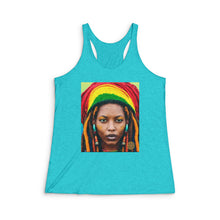 Load image into Gallery viewer, Rasta Vibe Racerback Tank, Women's Workout Top, Boho Fashion, Festival Attire, Summer Essential, Yoga Apparel

